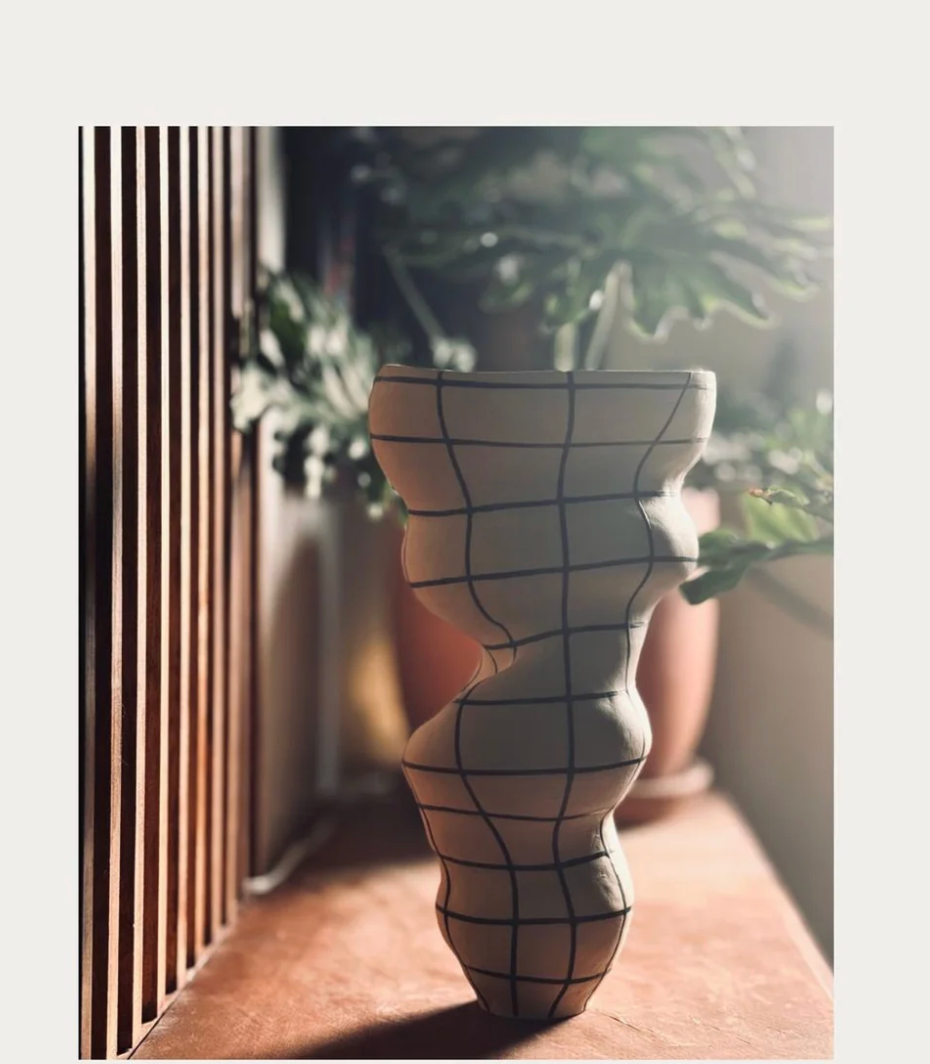 Large Checkered Vase